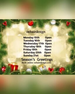 💈✂️ Compliments of the season to you all 🙏🏾- Christmas opening times. 
————————————-

📅 BOOK ONLINE 💇🏿‍♂️💇🏻‍♂️
oehairdesign.com 👊🏾

————————————
#5starbarber #barber #barbershop #bookings #barberlove #barbering #barberstyle #christmas #chichester #fade #freshcut #freshfade #haircut  #londonroadbognor #littlehampton #menshair #oe #oehairdesign #oeshapeup #portsmouth #portsmouthuni #shapeup #skinfade #shaq #shaqdabarber #skinfademafia #students‪ #xmas
